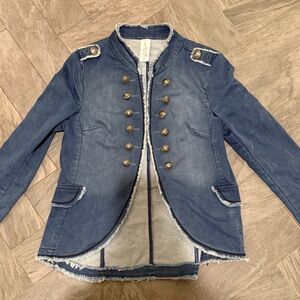 Bognar Blu Military Style Denim Jacket